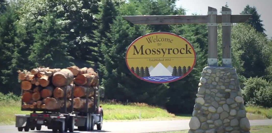 Logging Mossyrock sign